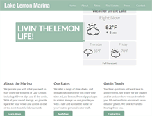 Tablet Screenshot of lakelemonmarina.com